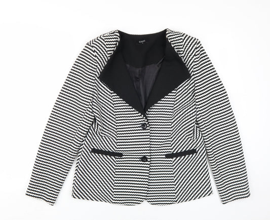 Klass Women's Black Blazer Geometric Size 12