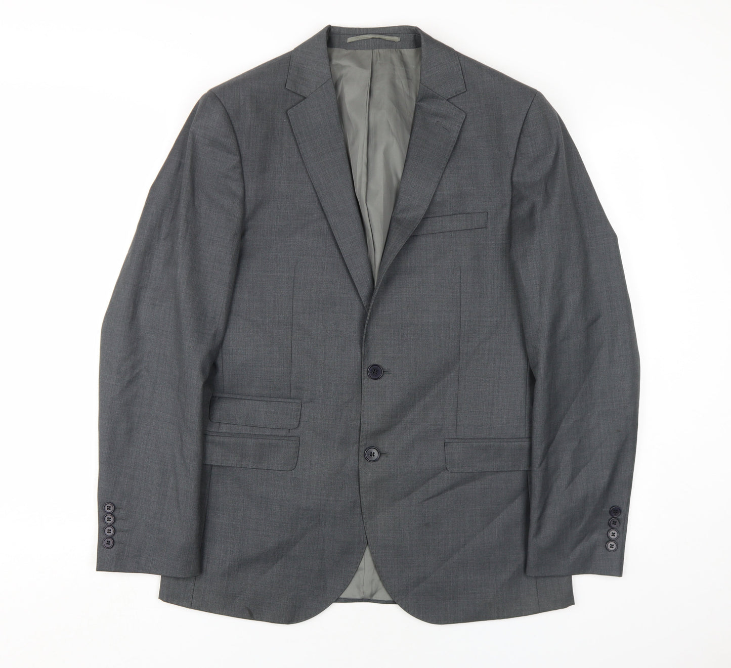 French Connection Men's Grey Slim Fit Blazer, Chest 40R