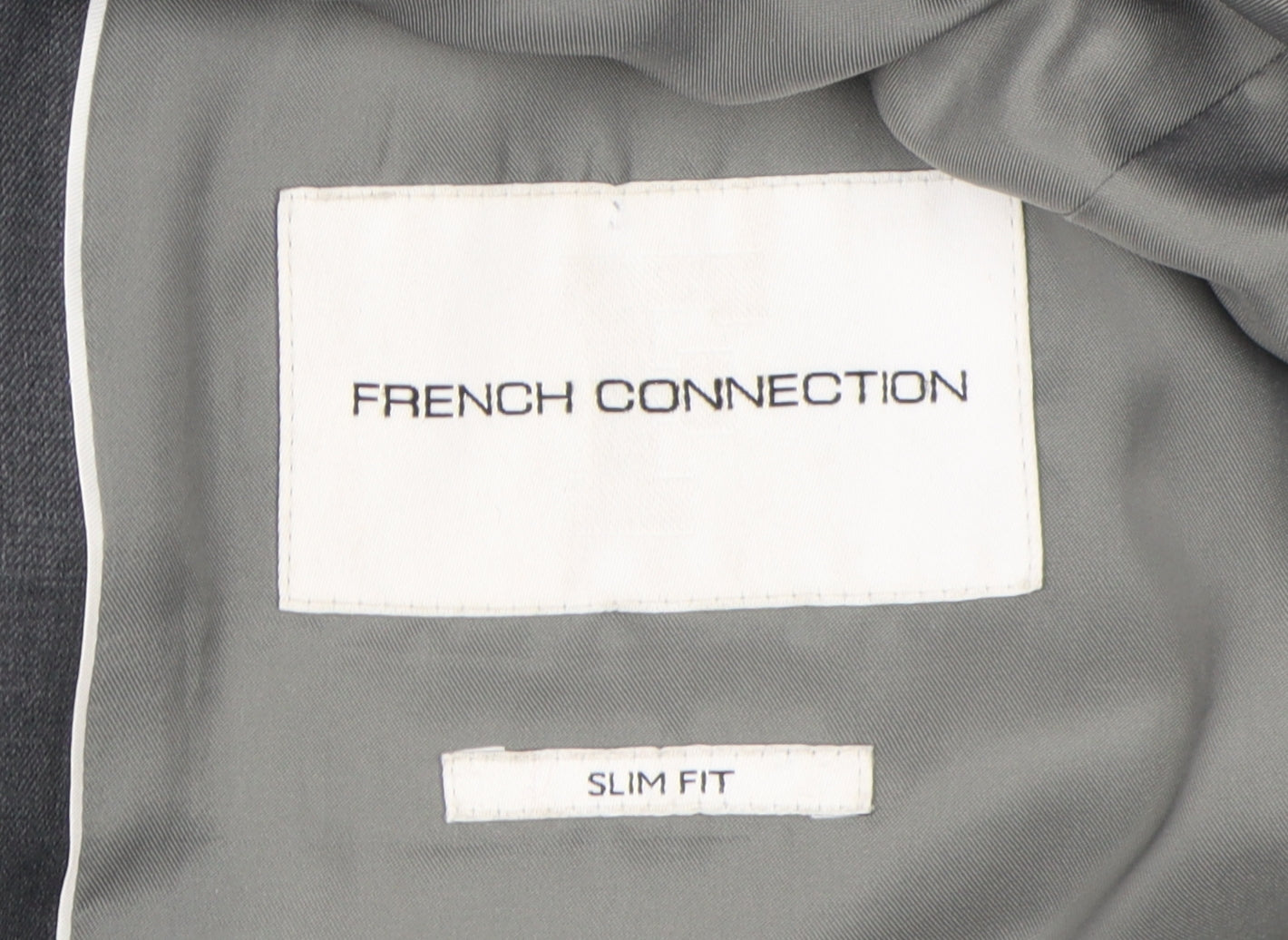 French Connection Men's Grey Slim Fit Blazer, Chest 40R