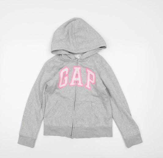 Gap Kids Girls Grey Full Zip Hoodie 10-11 Years