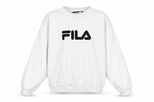 Unisex Adults UK L Regular FILA White Pullover Sweatshirt