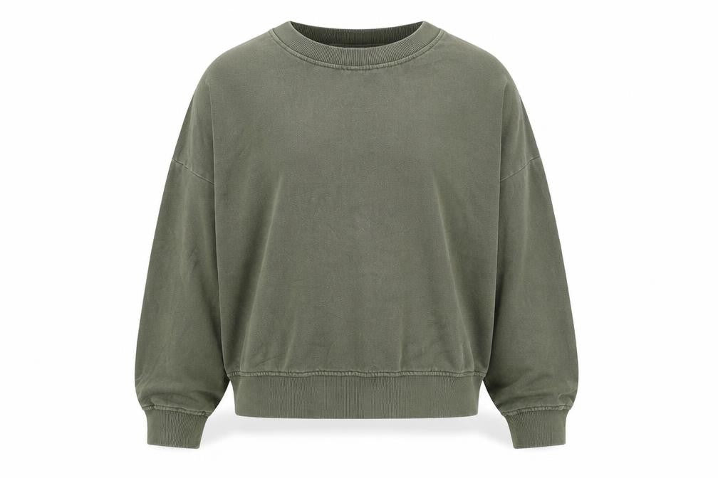 Front view of ESPRIT Women's Green Pullover Sweatshirt M