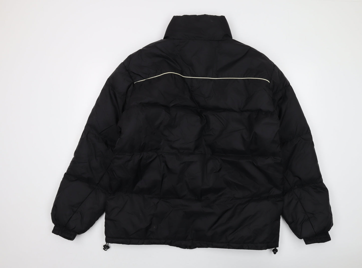 Fila Men's Black Puffer Jacket M Full Zip Lined Sports