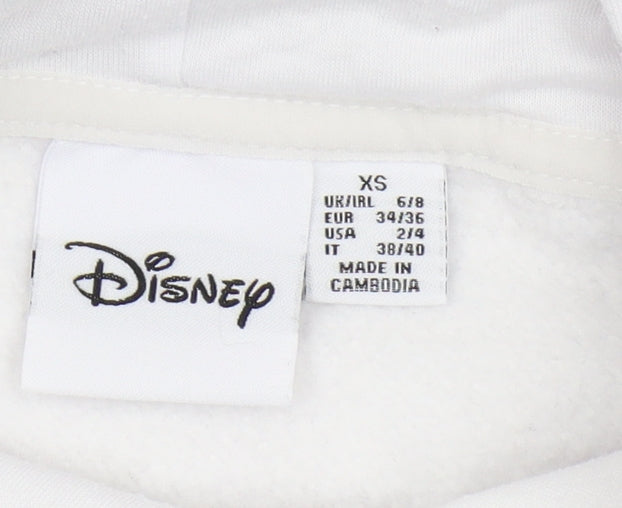 Disney Women's White XS Hoodie - Princess Graphic Print