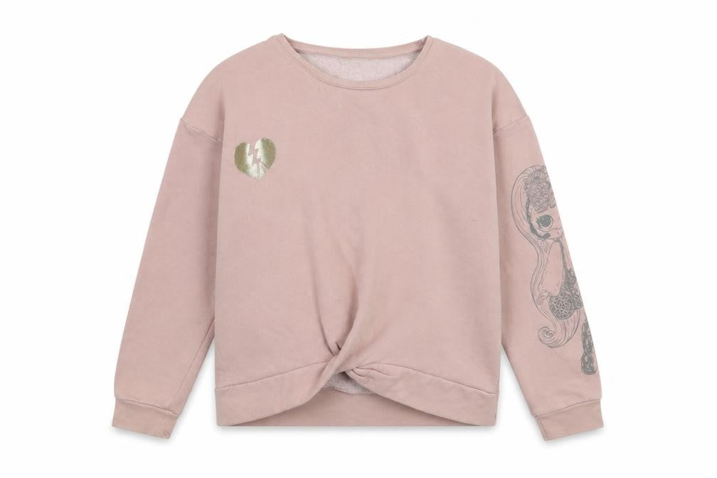 Front view of George girls’ pink lol surprise crew neck sweatshirt 9-10 years
