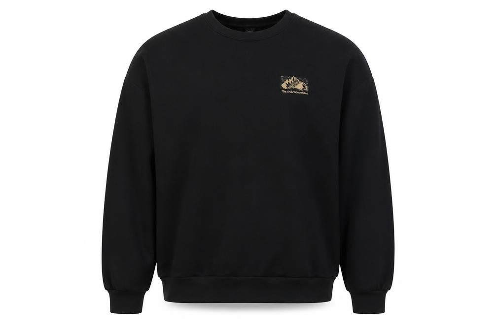 DAZY Mens Black Graphic Print Pullover Sweatshirt M