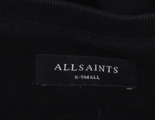 AllSaints Men's Black XS Crew Neck Sweatshirt