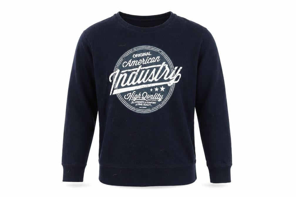 Smog Men's Blue Pullover Sweatshirt L Graphic Print