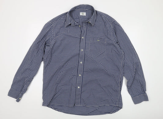 Lacoste Men's Blue Check Button-Up Shirt 14