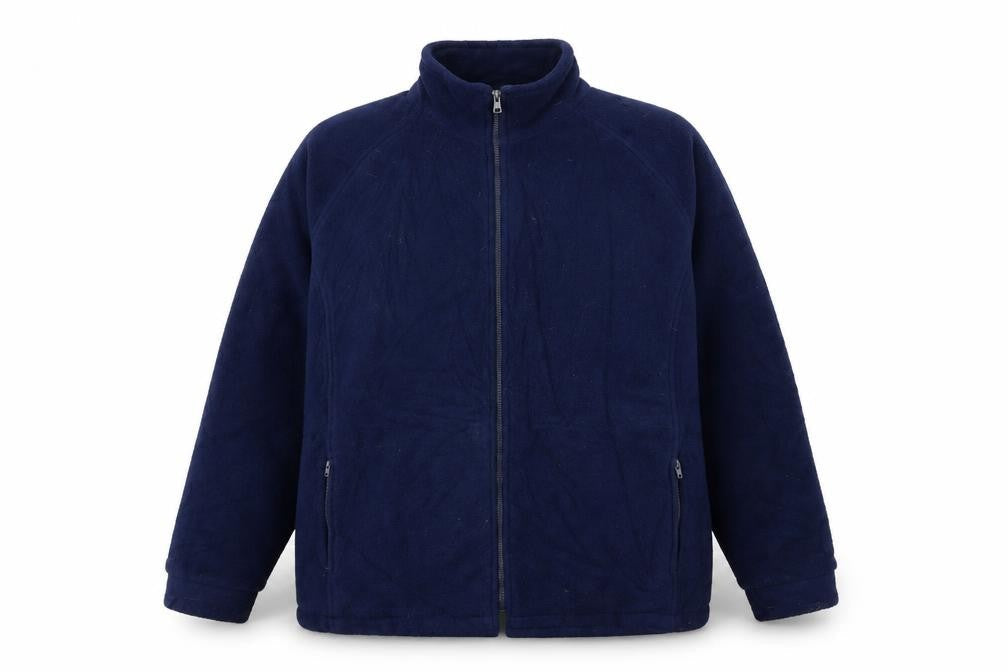 Union Hardwear Men's Blue Fleece Jacket 2XL Stand-Up Collar
