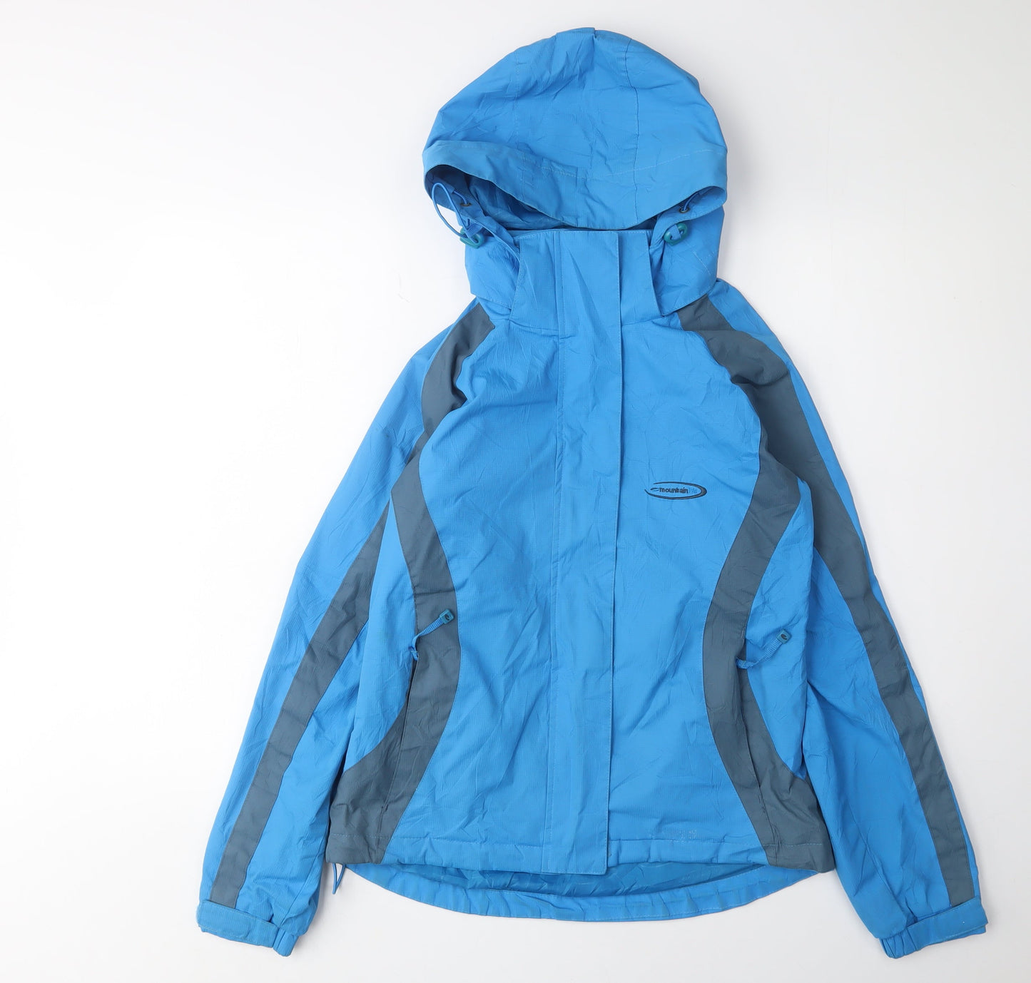 Mountainlife Women's Blue Rain Coat Size 8 Hooded Jacket