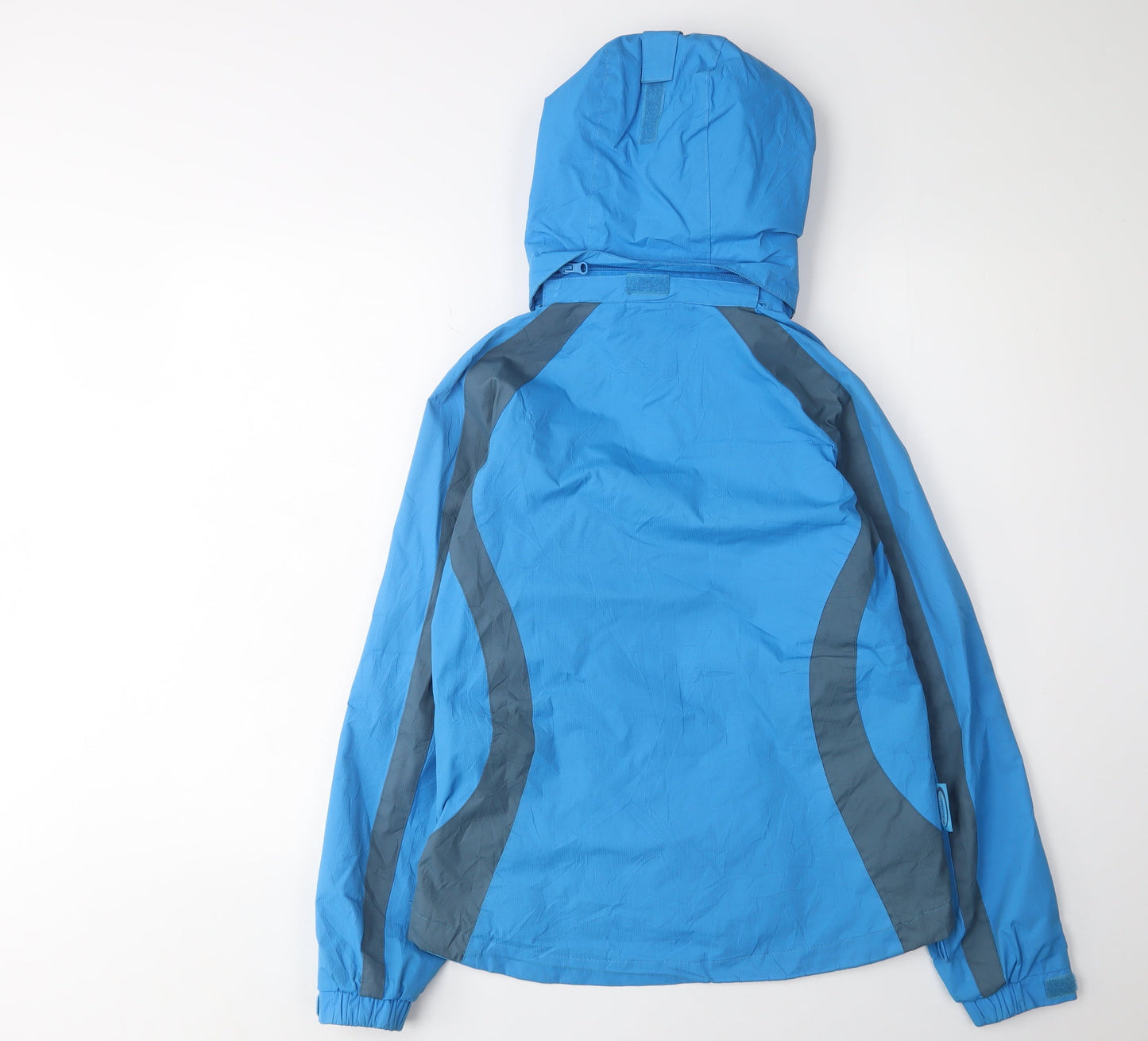 Mountainlife Women's Blue Rain Coat Size 8 Hooded Jacket