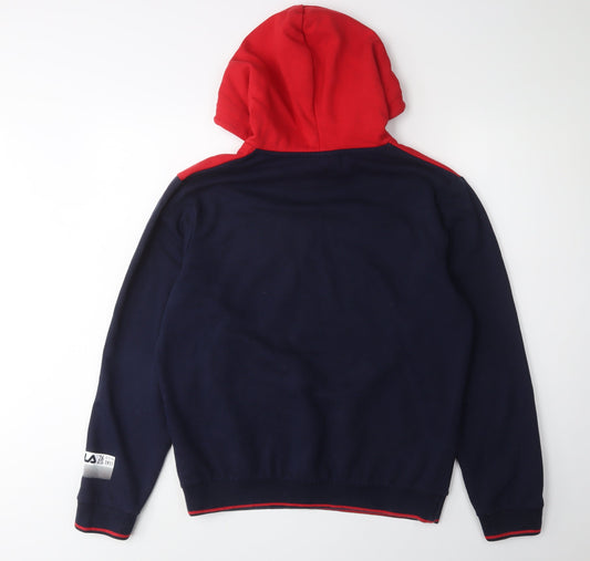Fila Men's Red & Blue Pullover Hoodie S