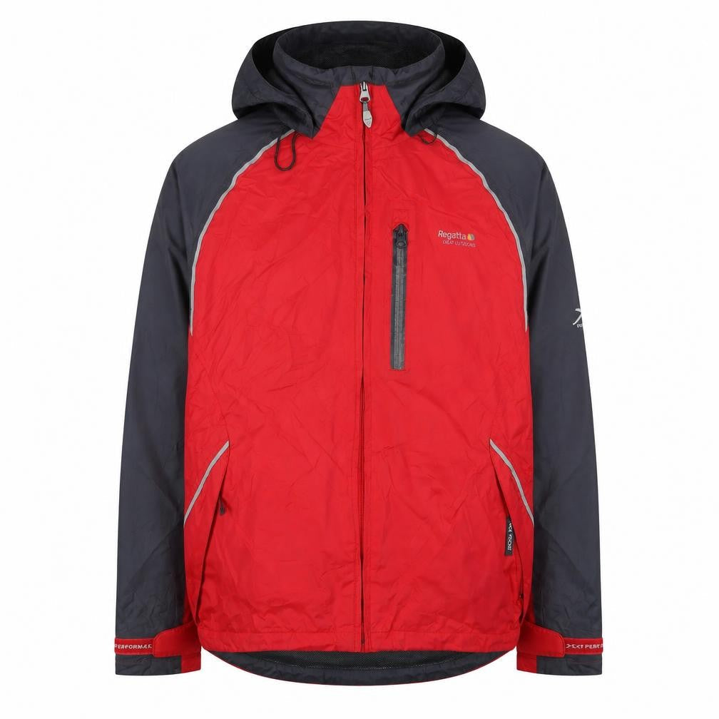 Regatta Womens Red Hooded Rain Jacket 30 Lightweight Outdoor