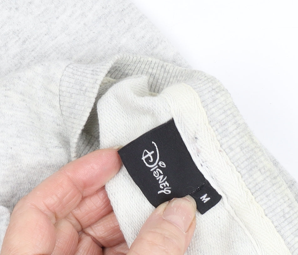 Disney Grey Mickey Mouse Pullover Sweatshirt M Unisex