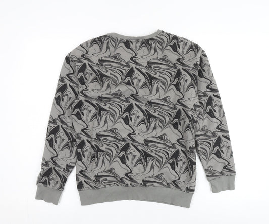 Pepperts Teens Grey Geometric Pullover Sweatshirt Size 12