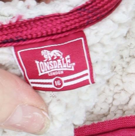 Lonsdale Women’s Red Hooded Jacket, Size 16