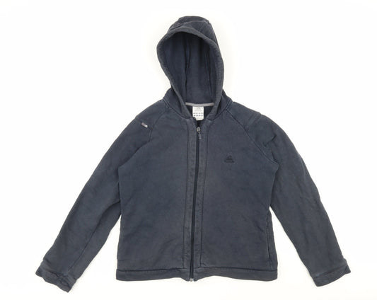Adidas Unisex Blue Full Zip Hoodie 2XS