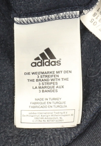 Adidas Unisex Blue Full Zip Hoodie 2XS