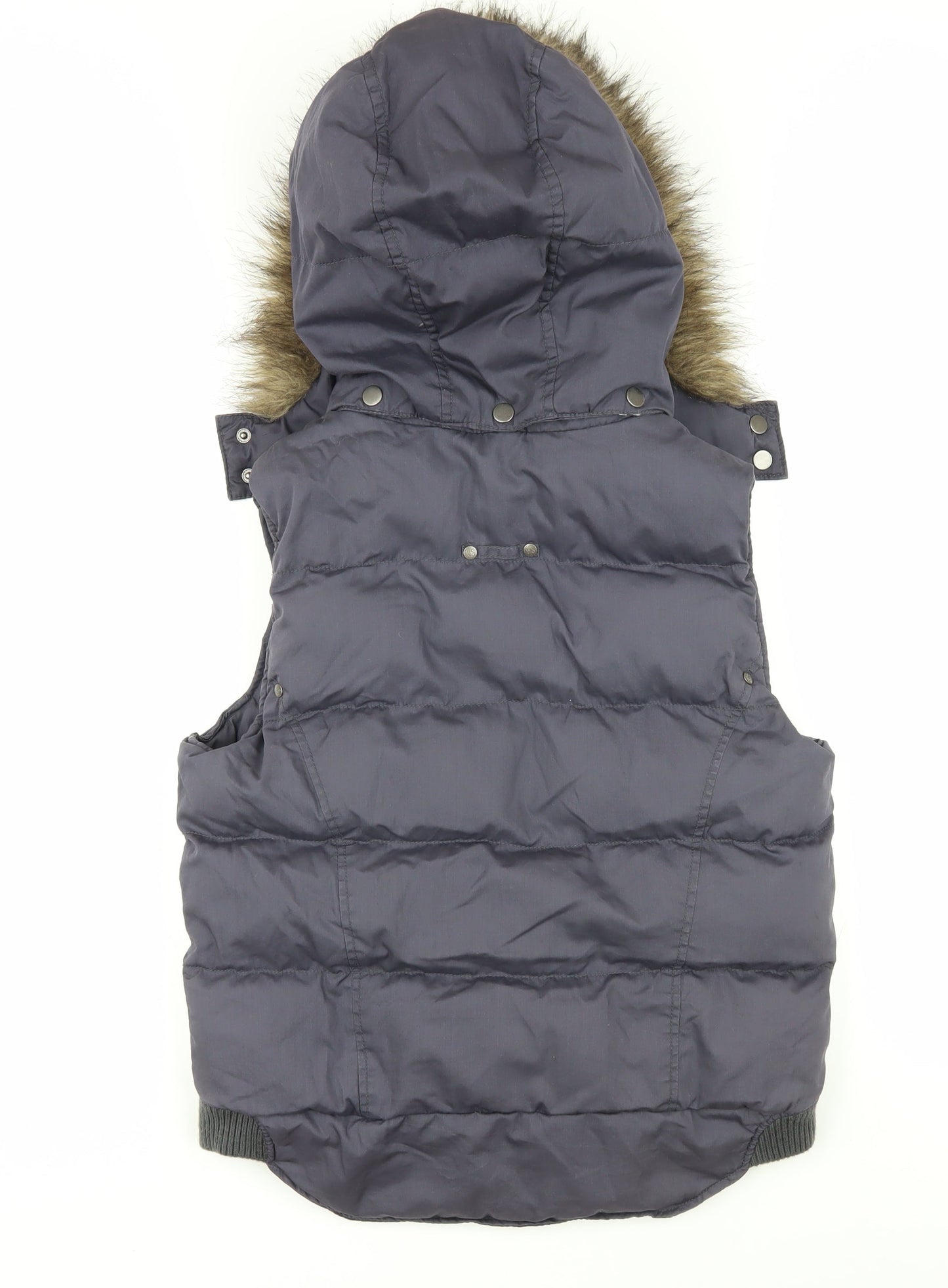 White Stuff Women's Blue Puffer Waistcoat Size 12