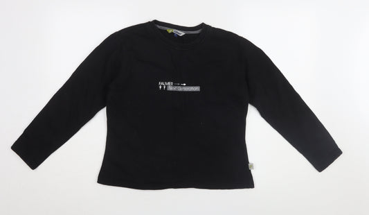 Falmer Black Unisex S Logo Pullover Sweatshirt Casual