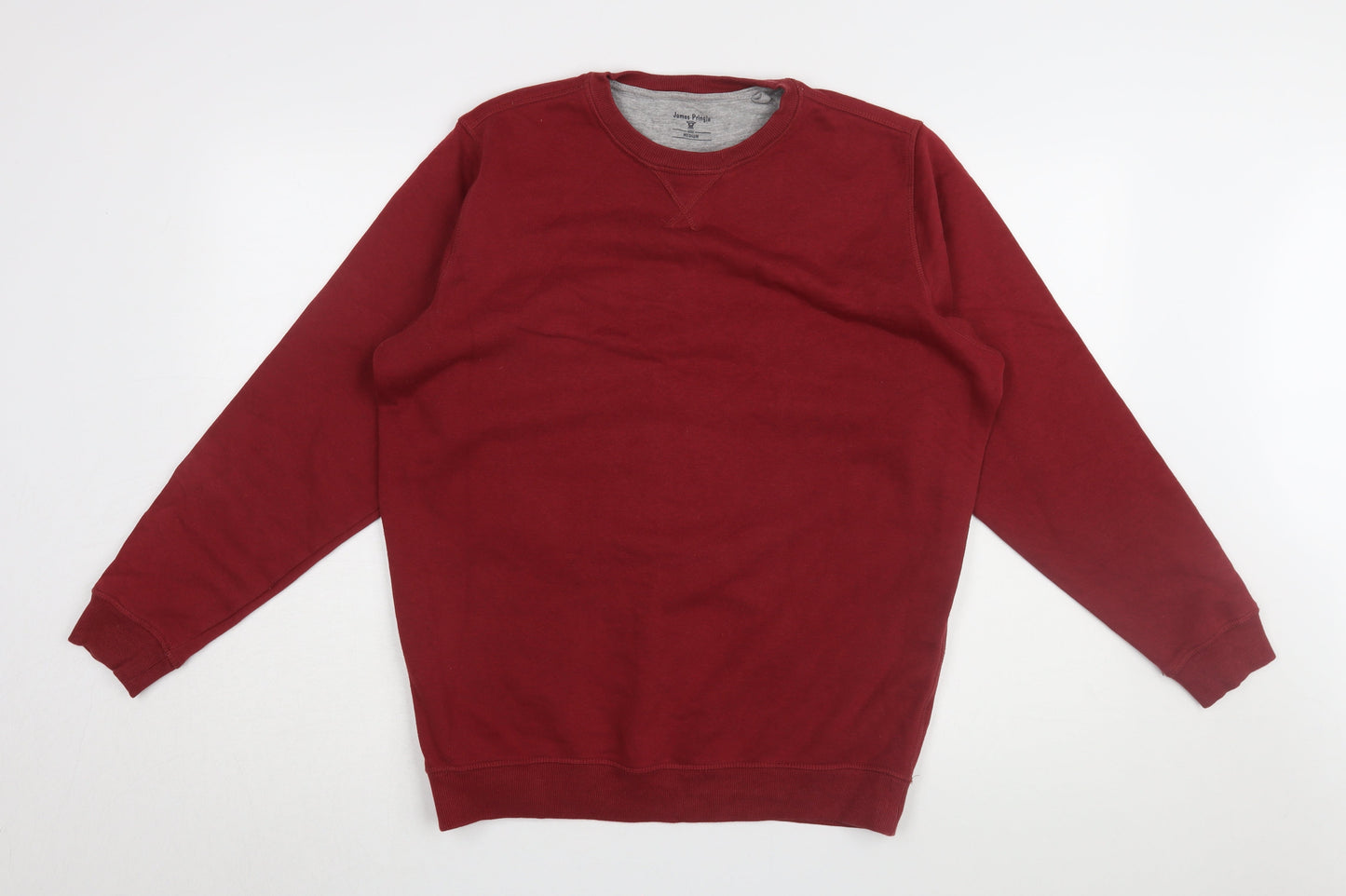 Unisex Adults UK M Regular James Pringle Red Pullover Sweatshirt