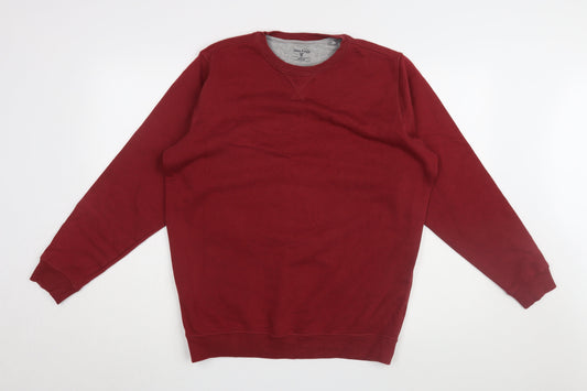 Unisex Adults UK M Regular James Pringle Red Pullover Sweatshirt