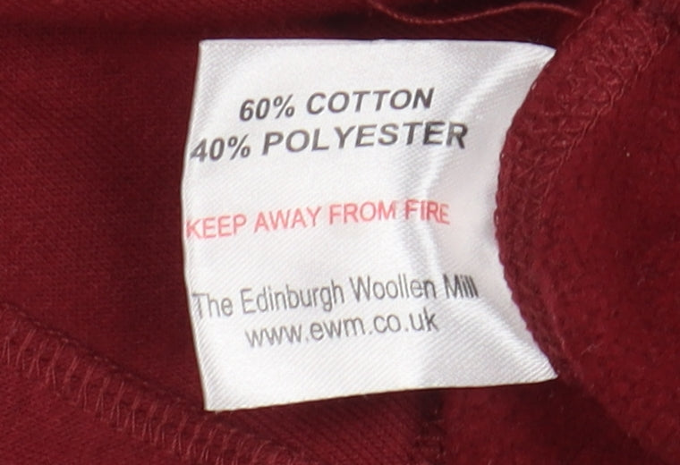 Unisex Adults UK M Regular James Pringle Red Pullover Sweatshirt