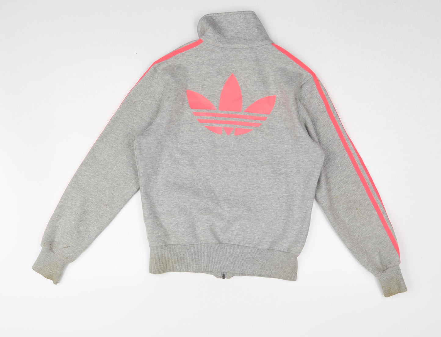 Adidas Women's Grey Full Zip Sweatshirt Size 10