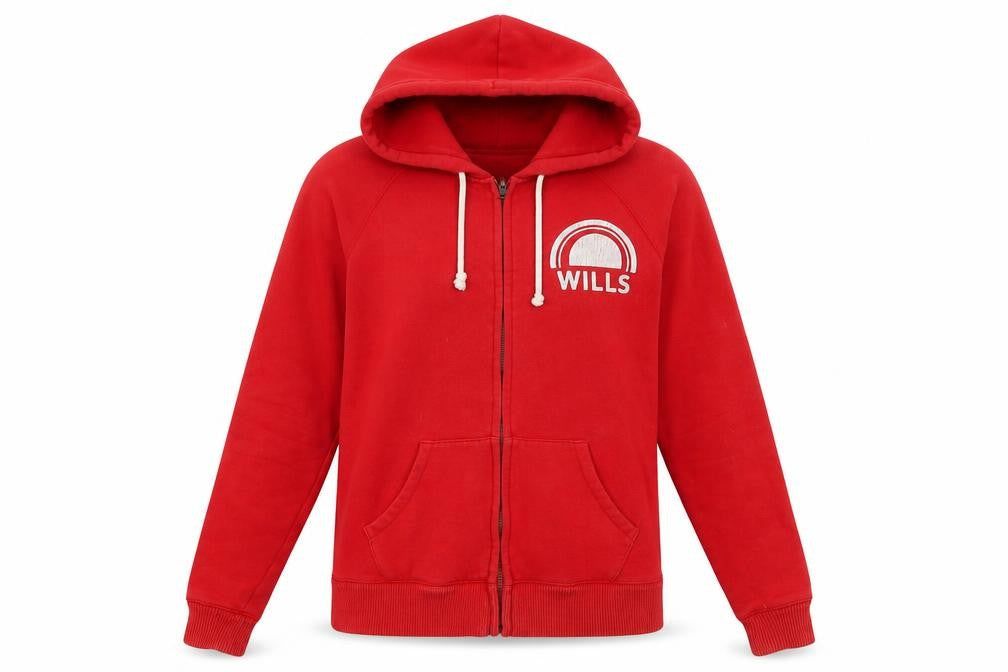 Womens UK 10 Regular Jack Wills Red Full Zip Hoodie