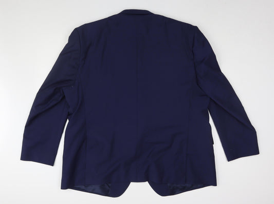 Santinelli Men's Blue Slim Suit Jacket 54S