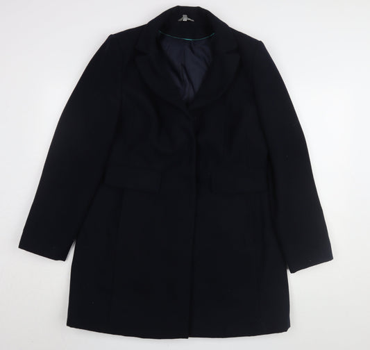 Marks and Spencer Women's Black Overcoat Size 14