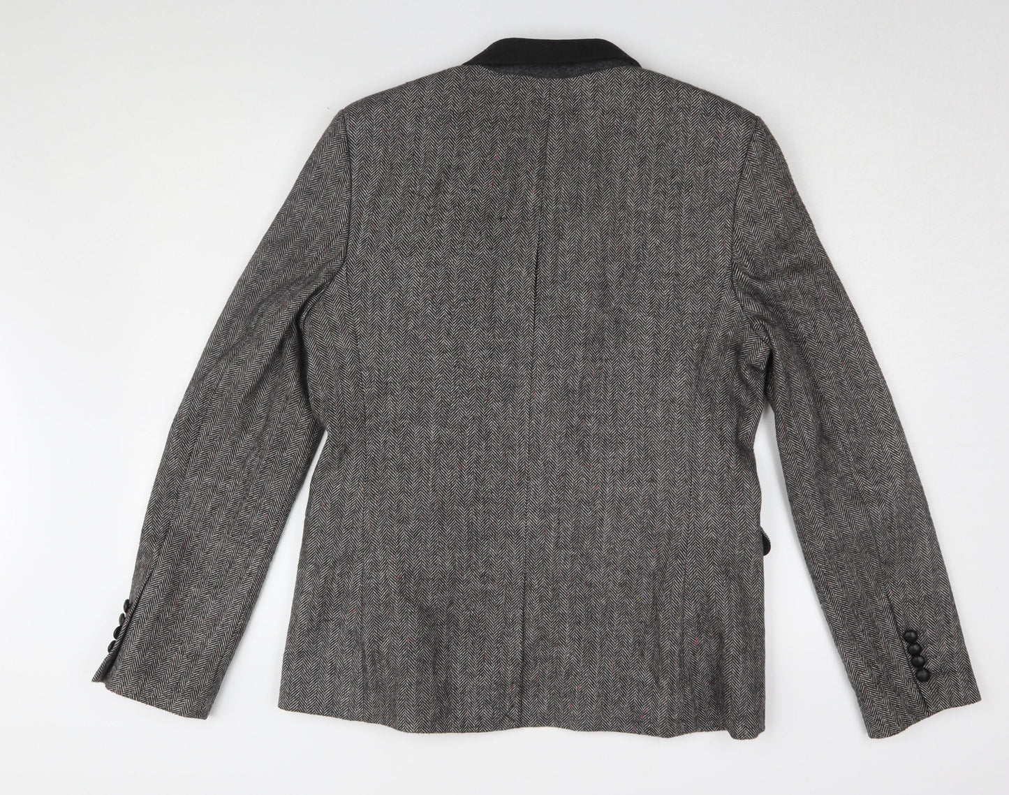 Topman Men's Grey Tweed Blazer 40R Herringbone Classic