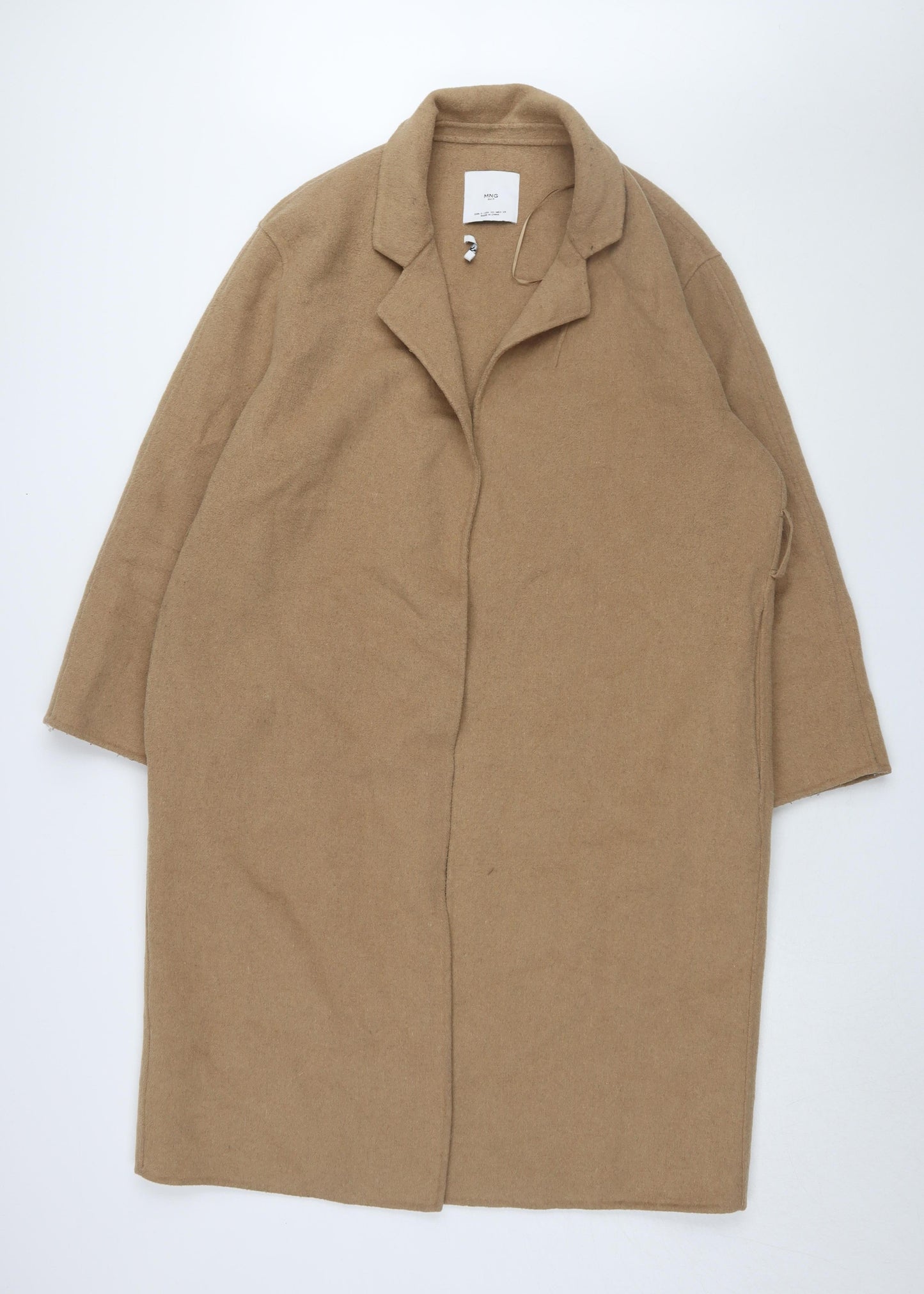 MNG Women's Beige Overcoat Long S