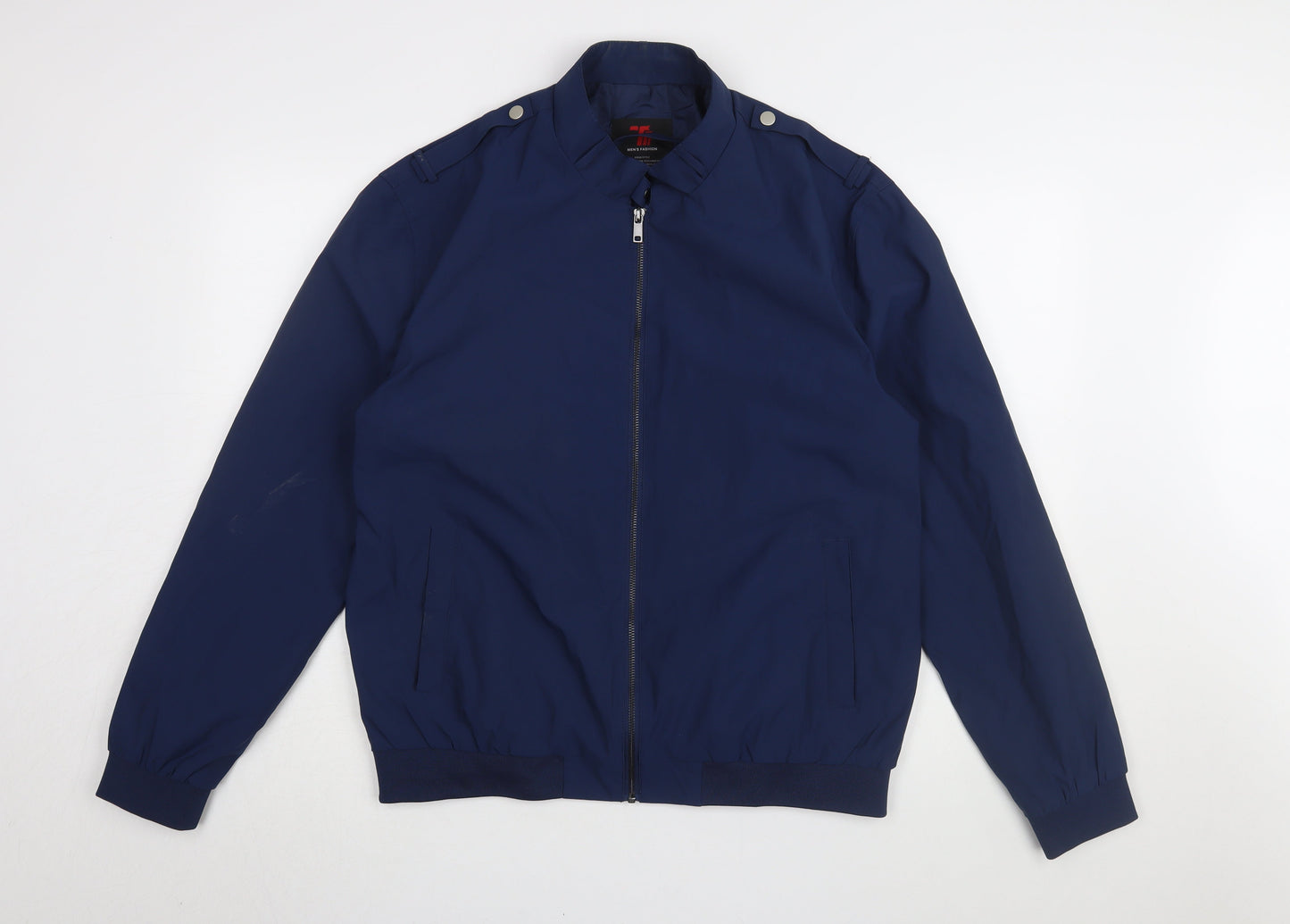 TT Fashion Men's Blue Bomber Jacket, L, Casual Style