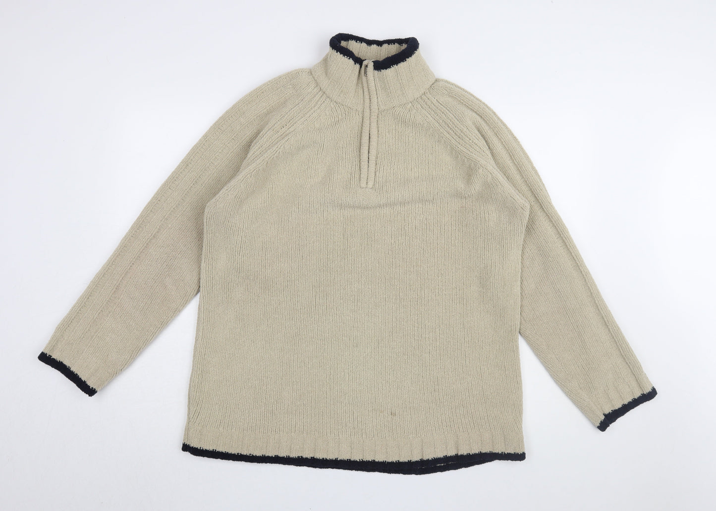 Peter Storm Men's Beige Knit Sweatshirt, Medium, 1/2 Zip