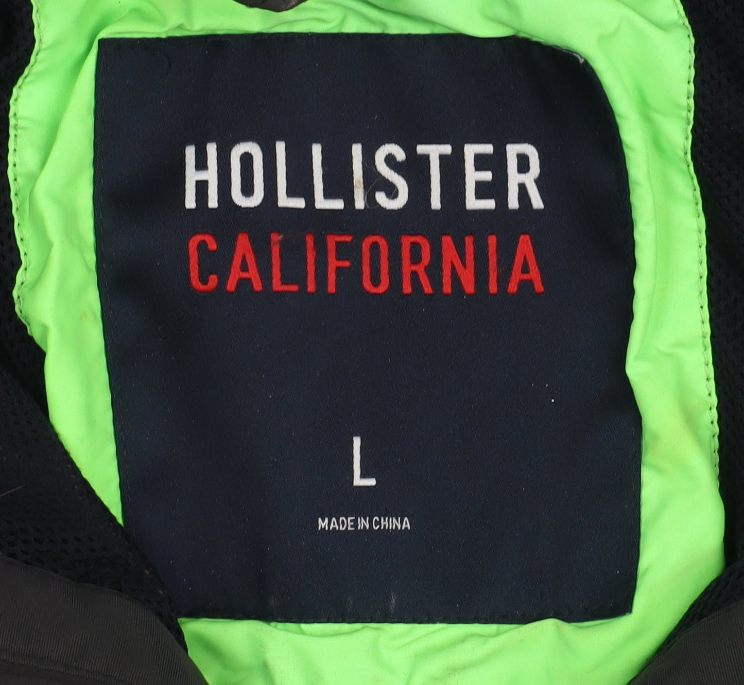 Hollister Men's Black Windbreaker Jacket L Casual