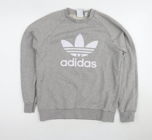 Adidas Grey M Unisex Pullover Sweatshirt