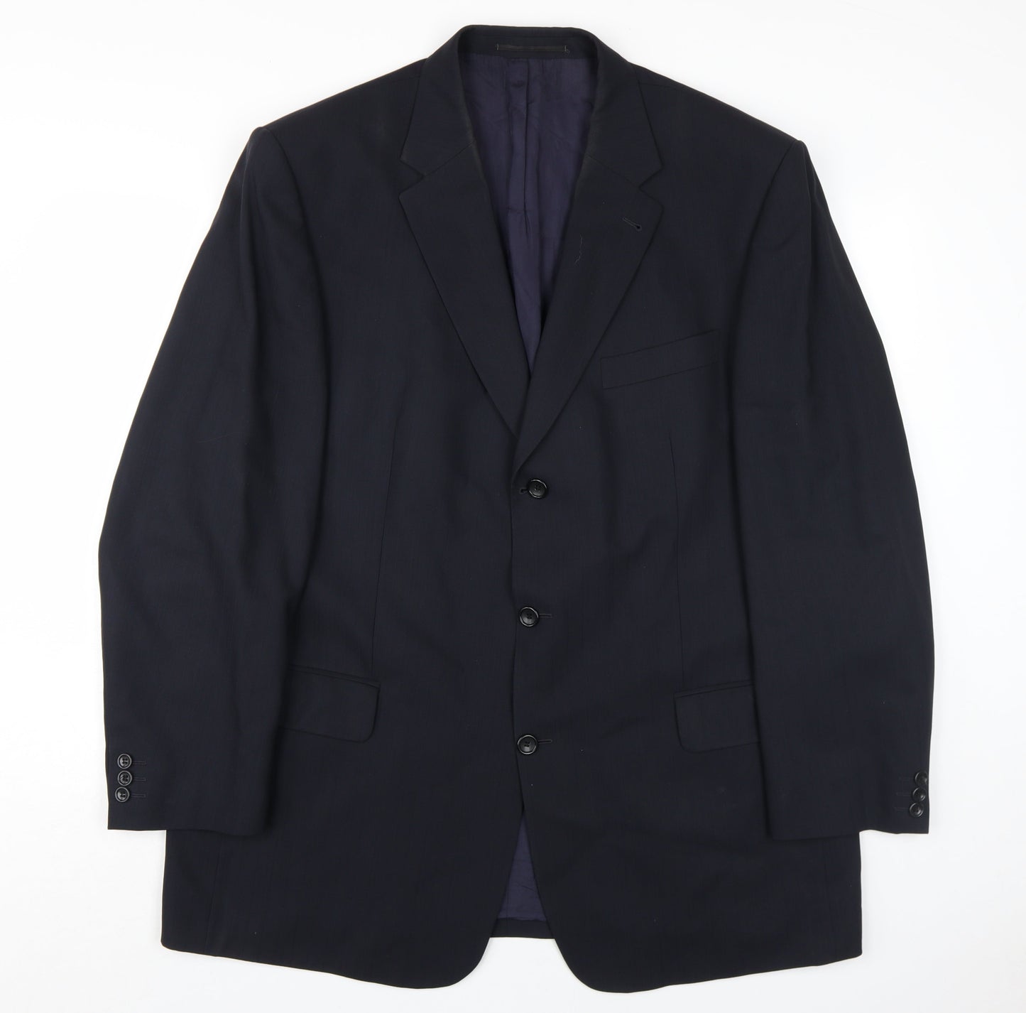 Ferkinghoff Men's Black Blazer Size 46R Single-Breasted