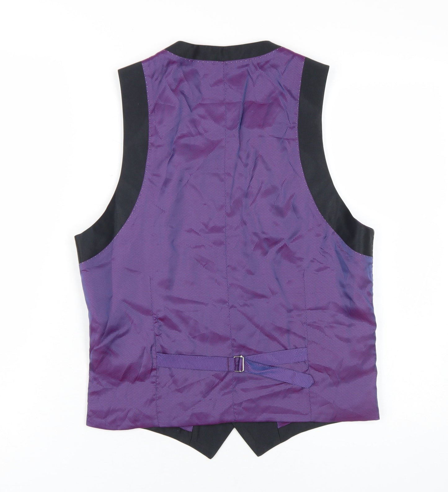 Milan Collection Men's Black Waistcoat, Size 36R