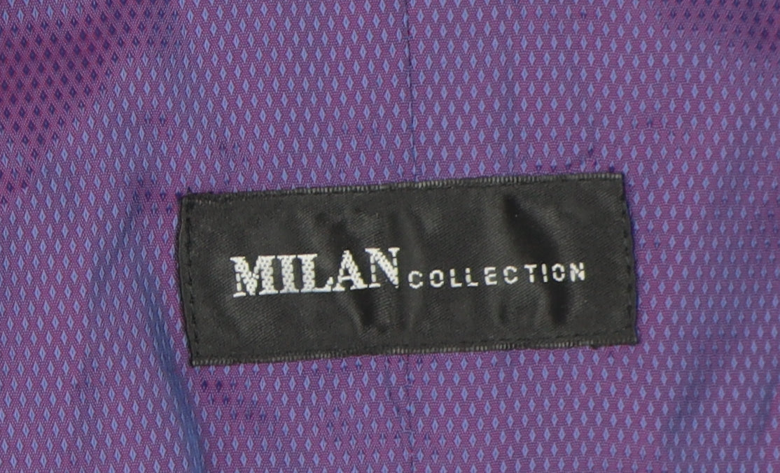 Milan Collection Men's Black Waistcoat, Size 36R