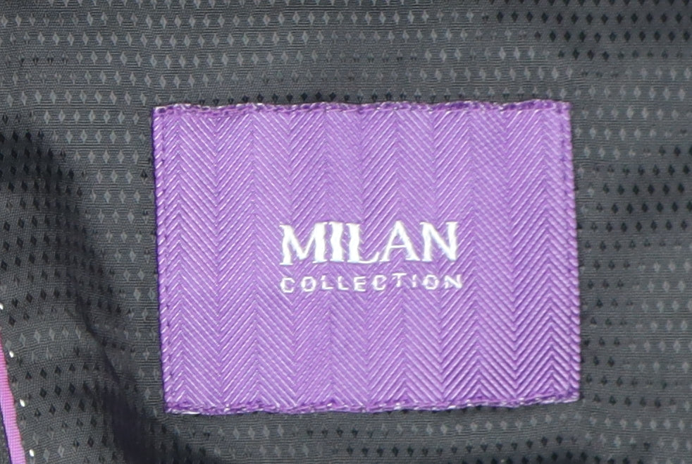 Milan Collection Men's Black Blazer 36S Regular Fit
