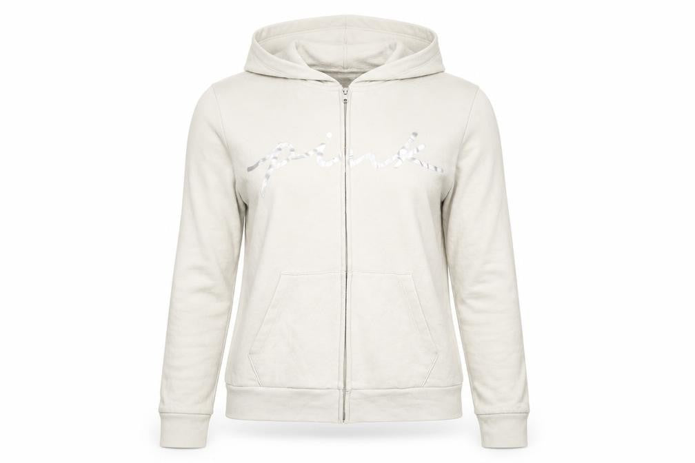Victoria's Secret Women's Beige Full Zip Hoodie L