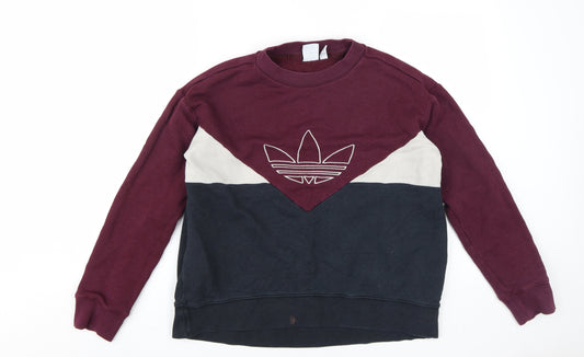 Adidas Unisex Sweatshirt, Size 8, Multicoloured Pullover