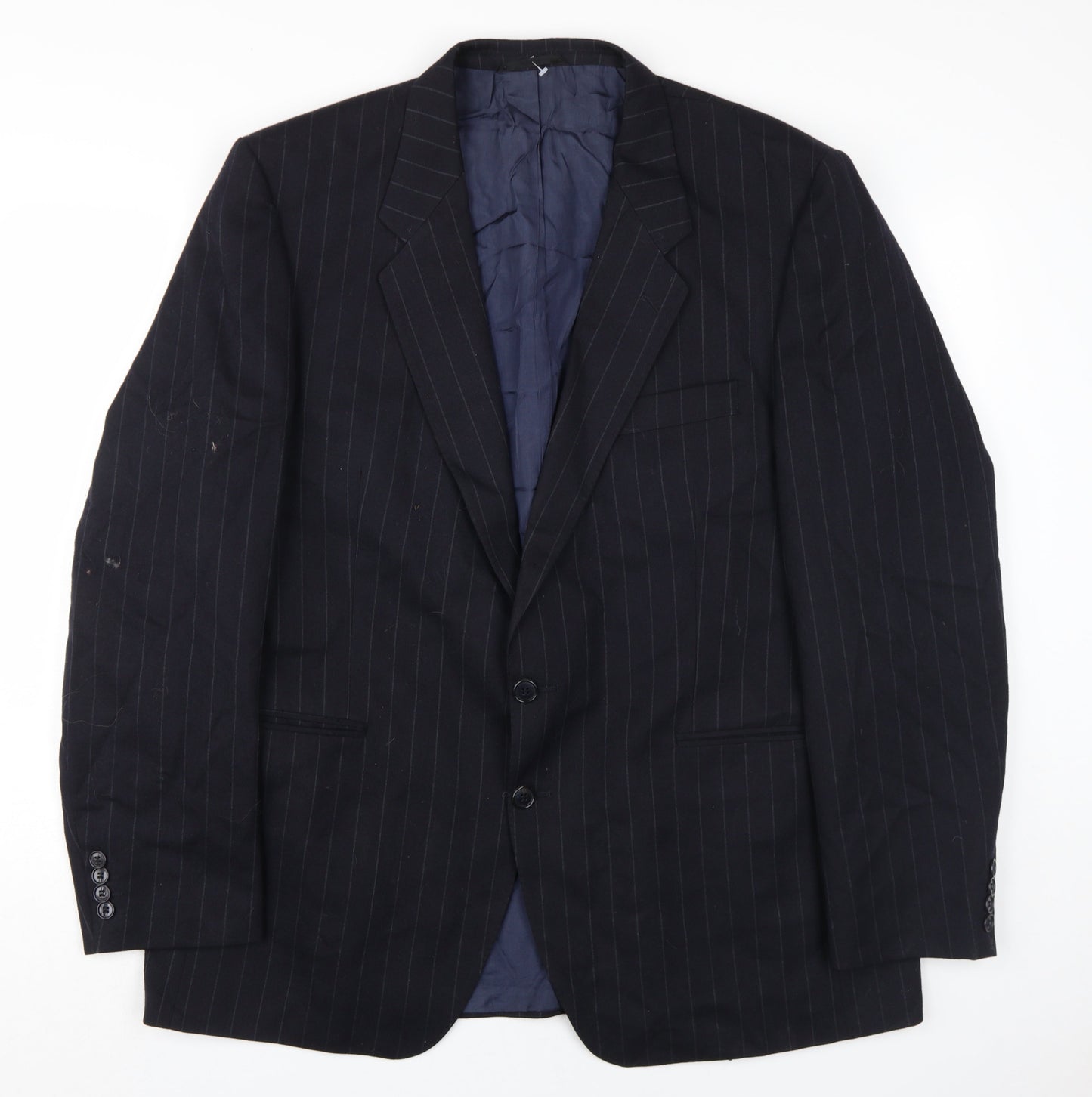 Mr Harry Men's Black 46R Regular Fit Striped Blazer