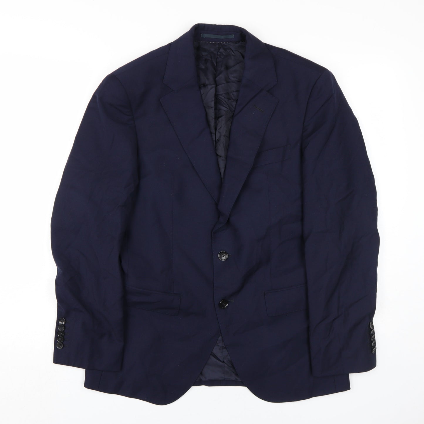 BOSS Men's Blue Blazer, Size 36R, Single-Breasted