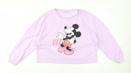 Disney Women’s Purple Mickey Sweatshirt, Size 16-18
