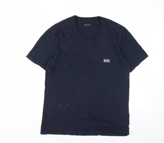 Hugo Boss Men's Navy M T-Shirt, Cotton, Crew Neck