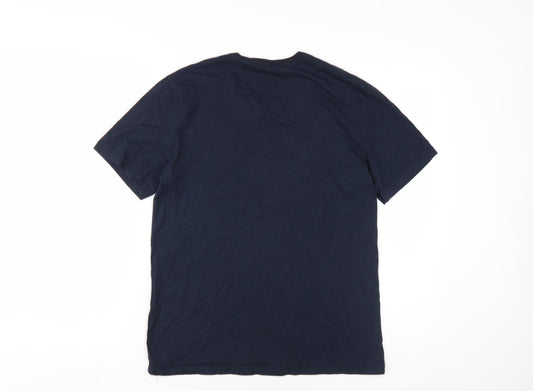 Hugo Boss Men's Navy M T-Shirt, Cotton, Crew Neck