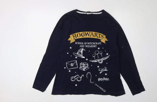 Harry Potter Unisex Blue Long Sleeve T-Shirt Size 16